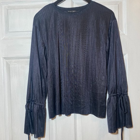 Zara tie sleeve blouse - Picture 2 of 4